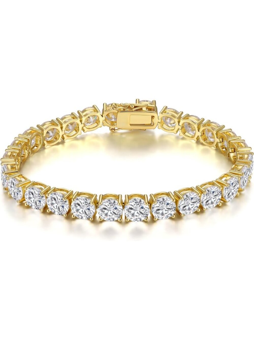 Cubic Zirconia Tennis Bracelet for Women & Men | Adjustable 6.0-8.5 inch Sparkle